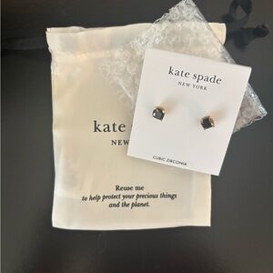 BRAND NEW: Kate Spade Black Cubic Zirconia Earrings